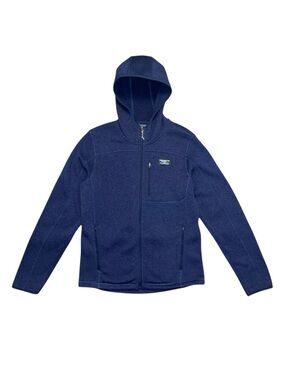 L.L. Bean Sweater Fleece Hooded Full Zip Jacket Men’s Small Bright Navy